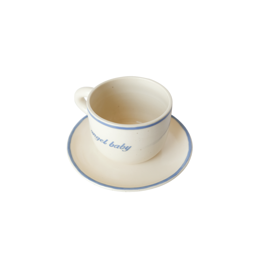 (Custom Text) Cup & Saucer Set