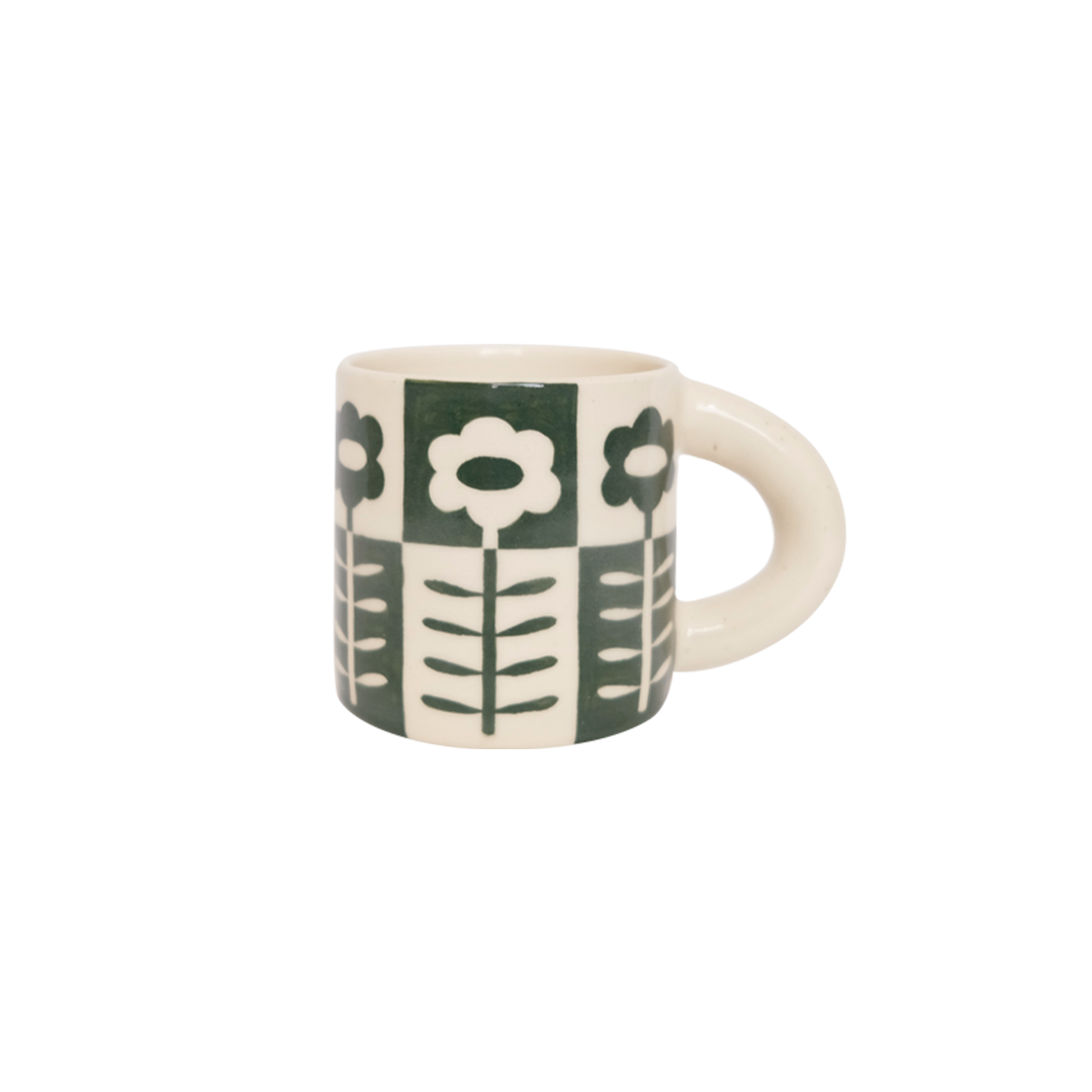 Flower Check Mug