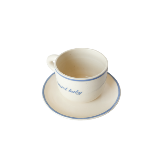 (Custom Text) Cup & Saucer Set